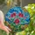 Art Lovers' Vibrant Pink Lily Tiffany Stained Glass Floral Emerald Sky Mosaic Stained Glass Suncatcher - 1
