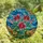 Art Lovers' Vibrant Pink Lily Tiffany Stained Glass Floral Emerald Sky Mosaic Stained Glass Suncatcher - 4