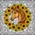 Horse Lover's Majestic Golden Horse Head Emerald Stained Glass Sunflower Mosaic Stained Glass Suncatcher - 7