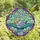 Whimsical Art Lovers' Intricate Tiffany Stained Glass Bird Mosaic with Purple Teal Gold Jewel Tones Stained Glass Suncatcher - 4
