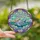 Whimsical Art Lovers' Intricate Tiffany Stained Glass Bird Mosaic with Purple Teal Gold Jewel Tones Stained Glass Suncatcher - 2