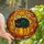 Cat Lovers' Amber Teal Stained Glass Feline Pumpkin Book Leaf Mosaic Stained Glass Suncatcher - 1