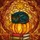 Cat Lovers' Amber Teal Stained Glass Feline Pumpkin Book Leaf Mosaic Stained Glass Suncatcher - 7