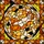Cat Lovers' Vibrant Orange White Stained Glass Geometric Mosaic Art Jewel Tones Stained Glass Suncatcher - 7