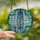 Art Lovers' Glowing Teal Aqua Purple Feather Stained Glass Mosaic Pattern Stained Glass Suncatcher - 2