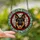 German Shepherd Lovers' Tiffany Style Stained Glass Black Tan Dog Smiling Portrait Red Frame Light Blue Green Mosaic Stained Glass Suncatcher - lksLdLG7Ll