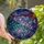 Mystical Art Lovers' Tiffany Stained Glass Broomstick Spiderweb Celestial Purple Green Orange Stained Glass Suncatcher - 1