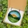 Nature Lovers' Edge-to-Edge Stained Glass Orange Sun Green Hills Blue Sky Mosaic Art Stained Glass Suncatcher - 5