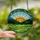 Nature Lovers' Edge-to-Edge Stained Glass Orange Sun Green Hills Blue Sky Mosaic Art Stained Glass Suncatcher - 2