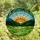 Nature Lovers' Edge-to-Edge Stained Glass Orange Sun Green Hills Blue Sky Mosaic Art Stained Glass Suncatcher - 4