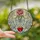 Elegance Seekers' Intricate Tiffany Stained Glass Pink Rose Blue Bow Red Heart Cascade Ethereal Mosaic Stained Glass Suncatcher - 2
