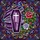 Gothic Art Admirers' Tiffany Stained Glass Coffin Rose Bloom Dark Purple Pink Emerald Gold Mosaic Stained Glass Suncatcher - 7
