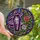 Gothic Art Admirers' Tiffany Stained Glass Coffin Rose Bloom Dark Purple Pink Emerald Gold Mosaic Stained Glass Suncatcher - 1