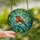 Nature Lovers' Vibrant Edge-to-Edge Stained Glass Robin Tiffany Art Orange Amber Green Blue Stained Glass Suncatcher - 2