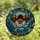 Mystical Art Lovers' Intricate Stained Glass Bat Celestial Night Sky Mosaic Amber Red Pink Jewel Tones Stained Glass Suncatcher - 4
