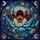 Mystical Art Lovers' Intricate Stained Glass Bat Celestial Night Sky Mosaic Amber Red Pink Jewel Tones Stained Glass Suncatcher - 7
