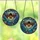 Mystical Art Lovers' Intricate Stained Glass Bat Celestial Night Sky Mosaic Amber Red Pink Jewel Tones Stained Glass Suncatcher - 3