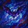 Fantasy Art Lovers' Tiffany Stained Glass Bat Cosmic Nebula Indigo Ruby Red Pattern Stained Glass Suncatcher - 7