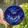 Fantasy Art Lovers' Tiffany Stained Glass Bat Cosmic Nebula Indigo Ruby Red Pattern Stained Glass Suncatcher - 1