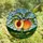Art Lovers' Tiffany Style Stained Glass Peach Orange Green Vibrant Jewel Tone Botanical Mosaic Stained Glass Suncatcher - 4