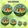 Art Lovers' Tiffany Style Stained Glass Peach Orange Green Vibrant Jewel Tone Botanical Mosaic Stained Glass Suncatcher - 6