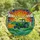 Rural Life Enthusiasts Tiffany Style Stained Glass Farm Tractor Sunrise Mosaic Emerald Gold Blue Orange Stained Glass Suncatcher - 4