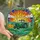 Rural Life Enthusiasts Tiffany Style Stained Glass Farm Tractor Sunrise Mosaic Emerald Gold Blue Orange Stained Glass Suncatcher - 1