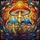 Nature Lovers' Vibrant Tiffany Stained Glass Mushroom Mosaic, Intricate Orange Yellow Teal Blue Purple Fantasy Forest Art Stained Glass Suncatcher - 7