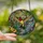 Nature Lovers' Intricate Tiffany Stained Glass Hummingbird Ruby Emerald Tropical Foliage Stained Glass Suncatcher - 2