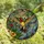 Nature Lovers' Intricate Tiffany Stained Glass Hummingbird Ruby Emerald Tropical Foliage Stained Glass Suncatcher - 4