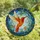 Nature Lovers' Vibrant Tiffany Stained Glass Rufous Hummingbird Ruby Red Luminous Orange Botanical Celestial Mosaic Stained Glass Suncatcher - 4