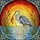 Nature Lovers' Intricate Great Blue Heron Jewel Tone Stained Glass Sunset Stained Glass Suncatcher - 7