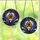 Gothic Art Lovers' Intricate Stained Glass Bat Ruby Amber Moonlit Night Edge-to-Edge Design Stained Glass Suncatcher - 3