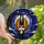 Gothic Art Lovers' Intricate Stained Glass Bat Ruby Amber Moonlit Night Edge-to-Edge Design Stained Glass Suncatcher - 1
