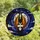 Gothic Art Lovers' Intricate Stained Glass Bat Ruby Amber Moonlit Night Edge-to-Edge Design Stained Glass Suncatcher - 4
