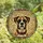 Boxer Dog Lovers' Intricate Stained Glass Boxer Portrait Fawn Amber Blue Swirls Stained Glass Suncatcher - 4
