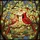 Nature Lovers' Vibrant Stained Glass Cardinal Pair Feeding Berries, Tiffany Style Intricate Mosaic Garden, Jewel Tones Stained Glass Suncatcher - 7