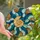 Art Lovers' Glowing Tiffany Stained Glass Nautilus Cross-Section Teal Aqua Copper Mosaic Stained Glass Suncatcher - 1