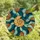 Art Lovers' Glowing Tiffany Stained Glass Nautilus Cross-Section Teal Aqua Copper Mosaic Stained Glass Suncatcher - 4