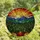 Nature Lovers' Radiant Stained Glass Sun Mountain Forest Landscape Jewel Tone Mosaic Pattern Stained Glass Suncatcher - 4