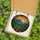 Nature Lovers' Radiant Stained Glass Sun Mountain Forest Landscape Jewel Tone Mosaic Pattern Stained Glass Suncatcher - 5
