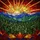 Nature Lovers' Radiant Stained Glass Sun Mountain Forest Landscape Jewel Tone Mosaic Pattern Stained Glass Suncatcher - 7