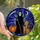 Mystical Art Fans' Vibrant Tiffany Stained Glass Scythe Bearer, Pumpkin & Starry Night Stained Glass Suncatcher - 1