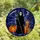 Mystical Art Fans' Vibrant Tiffany Stained Glass Scythe Bearer, Pumpkin & Starry Night Stained Glass Suncatcher - 4