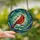 Nature Lovers' Vibrant Red Cardinal Tiffany Stained Glass Mosaic Art with Silver Branches, Translucent Jewel Tones, Blue Green Swirling Patterns Stained Glass Suncatcher - 2