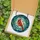 Nature Lovers' Vibrant Red Cardinal Tiffany Stained Glass Mosaic Art with Silver Branches, Translucent Jewel Tones, Blue Green Swirling Patterns Stained Glass Suncatcher - 5