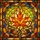 Nature Lovers' Fiery Orange Maple Leaf Golden Oak Tiffany Glass Acorn Autumnal Mosaic Stained Glass Suncatcher - 7