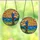 Golf Enthusiasts' Vibrant Tiffany Stained Glass Golfer Radiant Sun Ocean Mosaic Art Orange Blue Green Stained Glass Suncatcher - 3