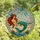 Fantasy Art Lovers' Tiffany Stained Glass Mermaid Bathtub Jewel Tone Teal Emerald Gold Mosaic Stained Glass Suncatcher - GMsfLLAOCA