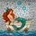 Fantasy Art Lovers' Tiffany Stained Glass Mermaid Bathtub Jewel Tone Teal Emerald Gold Mosaic Stained Glass Suncatcher - 7